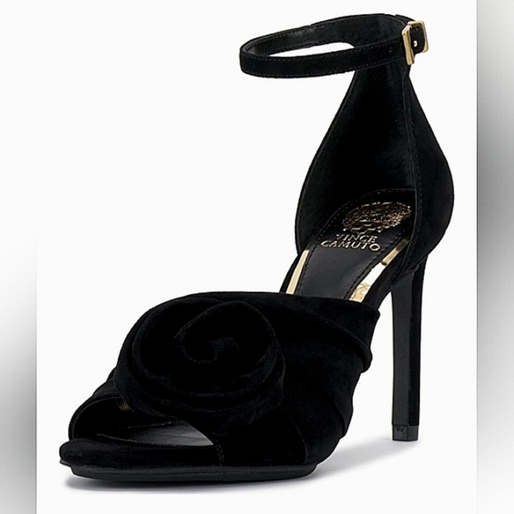 New w/Box Vince Camuto Adaline Genuine Suede Ankle Strap Stiletto Dress Sandals - Picture 3 of 9